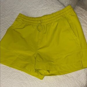 Vibrant Yellow Women's Athletic Shorts
